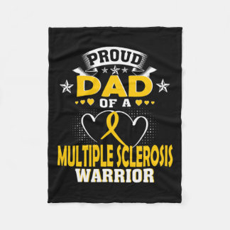 Dad Of A Multiple Sclerosis Warrior  Fleece Blanket