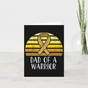 Dad Of A Warrior Childhood Cancer Awareness  Card