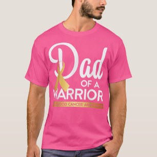 Dad Of A Warrior Childhood Cancer T Shirt Gold Rib