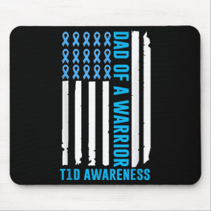 Dad Of A Warrior T1d Awareness Diabetes Awareness Mouse Pad