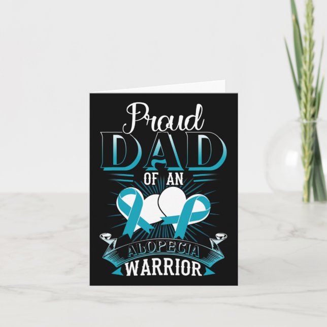 Dad Of An Alopecia Warrior Gift  Card (Front)