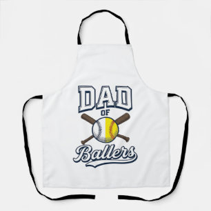 Dad of Ballers Baseball Softball Vintage Design_1 Apron