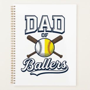 Dad of Ballers Baseball Softball Vintage Design_1 Planner