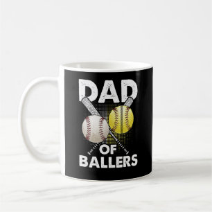 Dad of Ballers Funny Baseball Softball Gift from S Coffee Mug