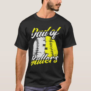 Dad Of Ballers Proud Sport Daddy Ball Kids Fathe T-Shirt
