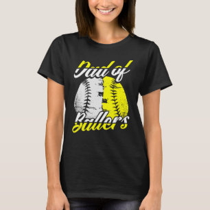 Dad Of Ballers Proud Sport Daddy Ball Kids Fathe T-Shirt