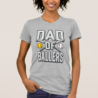Dad of Ballers Softball and Baseball Vintage Shirt