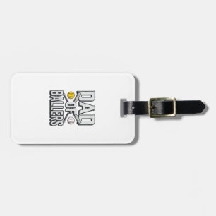 Dad of Ballers Softball and Baseball Vintage Shirt Luggage Tag