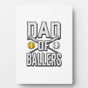 Dad of Ballers Softball and Baseball Vintage Shirt Plaque