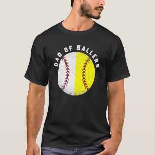 Dad Of Ballers Softball Baseball Player Dad Father T-Shirt