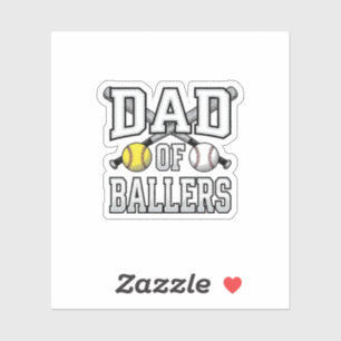 Dad Of Ballers Vintage Baseball Softball Shirt Des