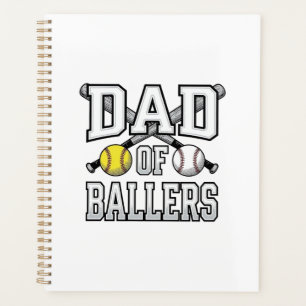 Dad Of Ballers Vintage Baseball Softball Shirt Des Planner