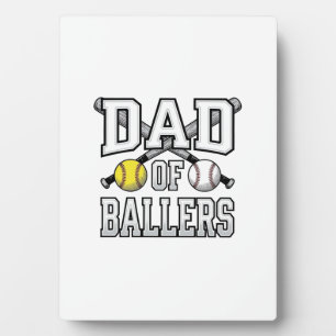 Dad Of Ballers Vintage Baseball Softball Shirt Des Plaque