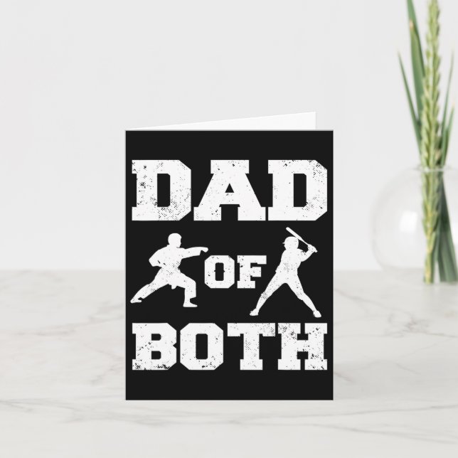Dad Of Both Funny Karate Sell Dad  Card (Front)