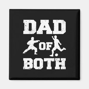 Dad Of Both Funny Karate Soccer Dad Magnet