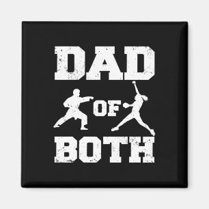 Dad Of Both Funny Karate Softll Dad  Magnet