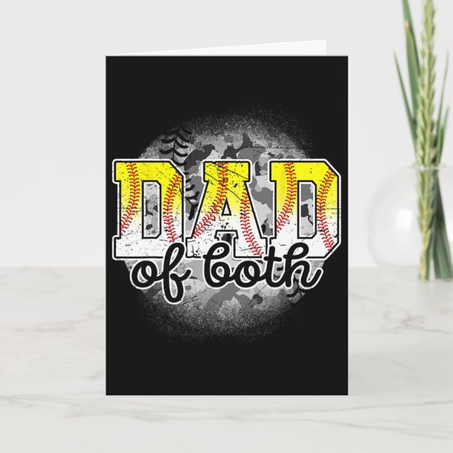 Dad Of Both Sell Softll Fathers Day Sell Player  Card (Front)