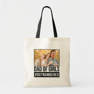 Dad of Girls #Outnumbered Tote Bag