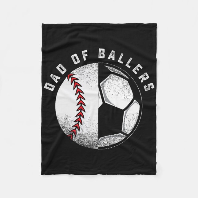 Dad Of Llers Father Son Soccer Sell Player Coach G Fleece Blanket (Front)
