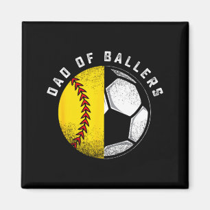 Dad Of Llers Father Son Softll Soccer Player Coach Magnet