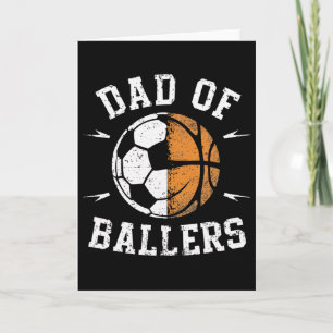 Dad Of Llers Sketll Soccer Ll Fathers Day Coach  Card