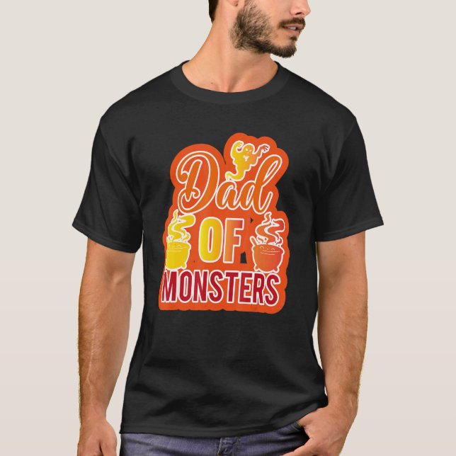 Dad Of Monsters Halloween T-Shirt (Front)