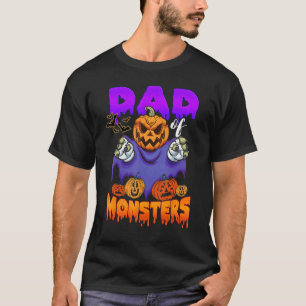 Dad Of Monsters Witch Magic Halloween Costume Horr T-Shirt