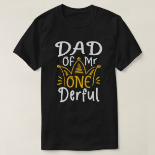 Dad of Mr Onederful 1st Birthday Party Matching T-Shirt