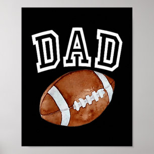 Dad Of The 1 Year Old Football Birthday Boy Family Poster