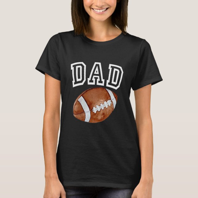 Dad Of The 1 Year Old Football Birthday Boy Family T-Shirt (Front)