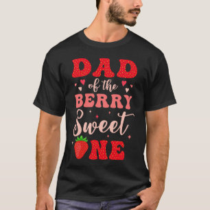 Dad Of The Berry Sweet One Strawberry 1st Birthday T-Shirt