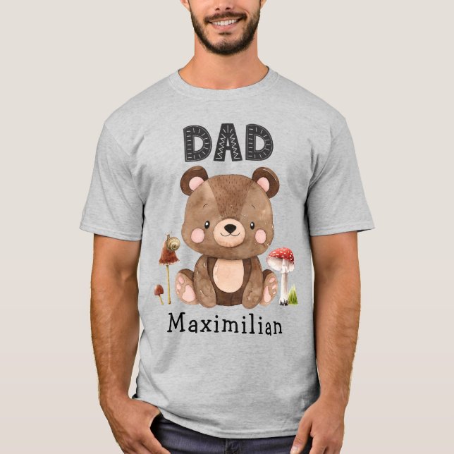 Dad of the Birthday Boy Baby Bear T-Shirt (Front)