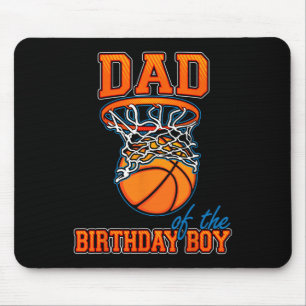 Dad Of The Birthday Boy Basketball Birthday Family Mouse Pad