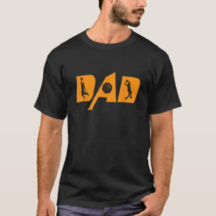 Dad Of The Birthday Boy Basketball Father Daddy Fu T-Shirt