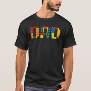 Dad Of The Birthday Boy Blocks Builder Dad T-Shirt