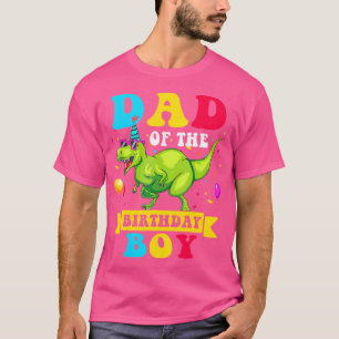 Dad Of The Birthday Boy Dinosaur Raptor Funny T-Shirt