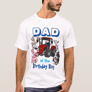 Dad of the Birthday Boy Farm Animals T-Shirt