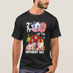 Dad Of The Birthday Boy Farming Cow Family Matchin T-Shirt
