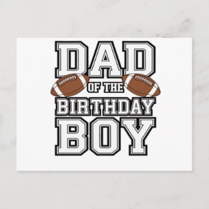 Dad of the Birthday Boy Football Lover Family birt Postcard