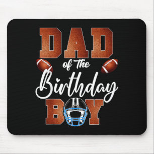 Dad of the birthday boy football party family mouse pad