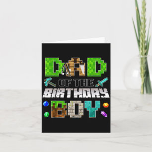 Dad Of The Birthday Boy Funny Gaming Birthday Xel  Card