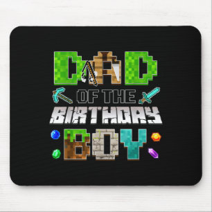 Dad Of The Birthday Boy Funny Gaming Birthday Xel Mouse Pad