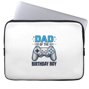 Dad of the Birthday Boy Gamer Shirt Design_1 Laptop Sleeve