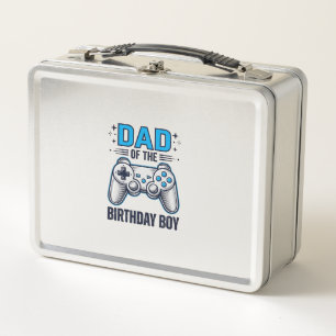 Dad of the Birthday Boy Gamer Shirt Design_1 Metal Lunch Box