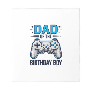 Dad of the Birthday Boy Gamer Shirt Design_1 Notepad