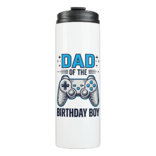 Dad of the Birthday Boy Gamer Shirt Design_1 Thermal Tumbler