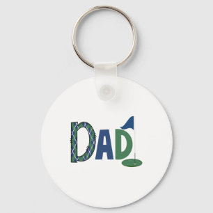 Dad Of The Birthday Boy Hole In One Golf Family Ma Key Ring