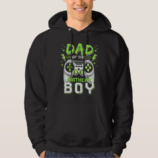Dad of the Birthday Boy Matching Video Gamer Birth Hoodie
