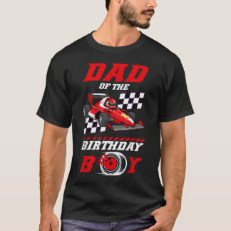 Dad Of The Birthday Boy Pit Crew Race Car T-Shirt