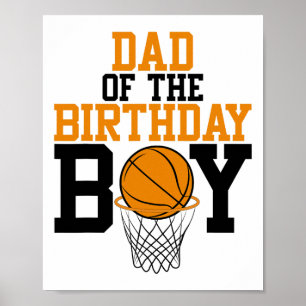 Dad Of The Birthday Boy Sketll Family Birthday Poster